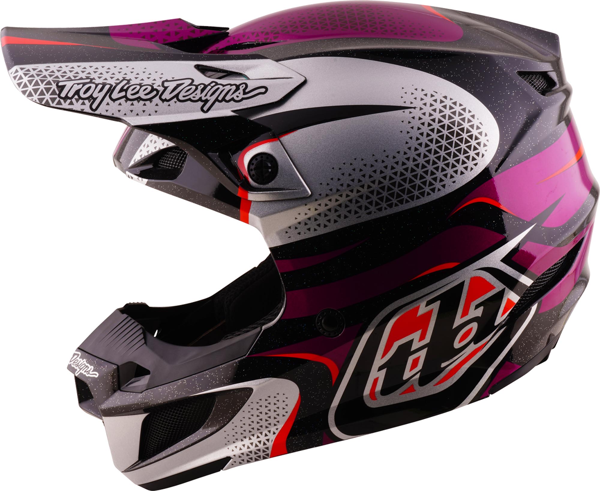 Troy Lee Designs SE5 Polycarbonate MIPS Aura Motocross-kypärä violetti/musta L (58/59) Kuva 7