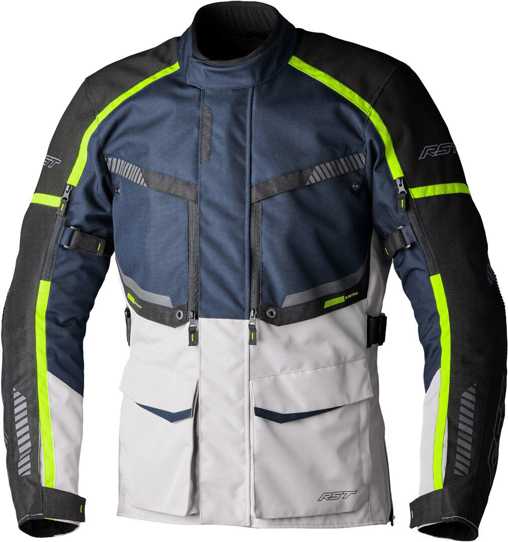 RST Maverick Evo Motorrad Textiljacke dunkelblau/silber/neon L Abbildung 1