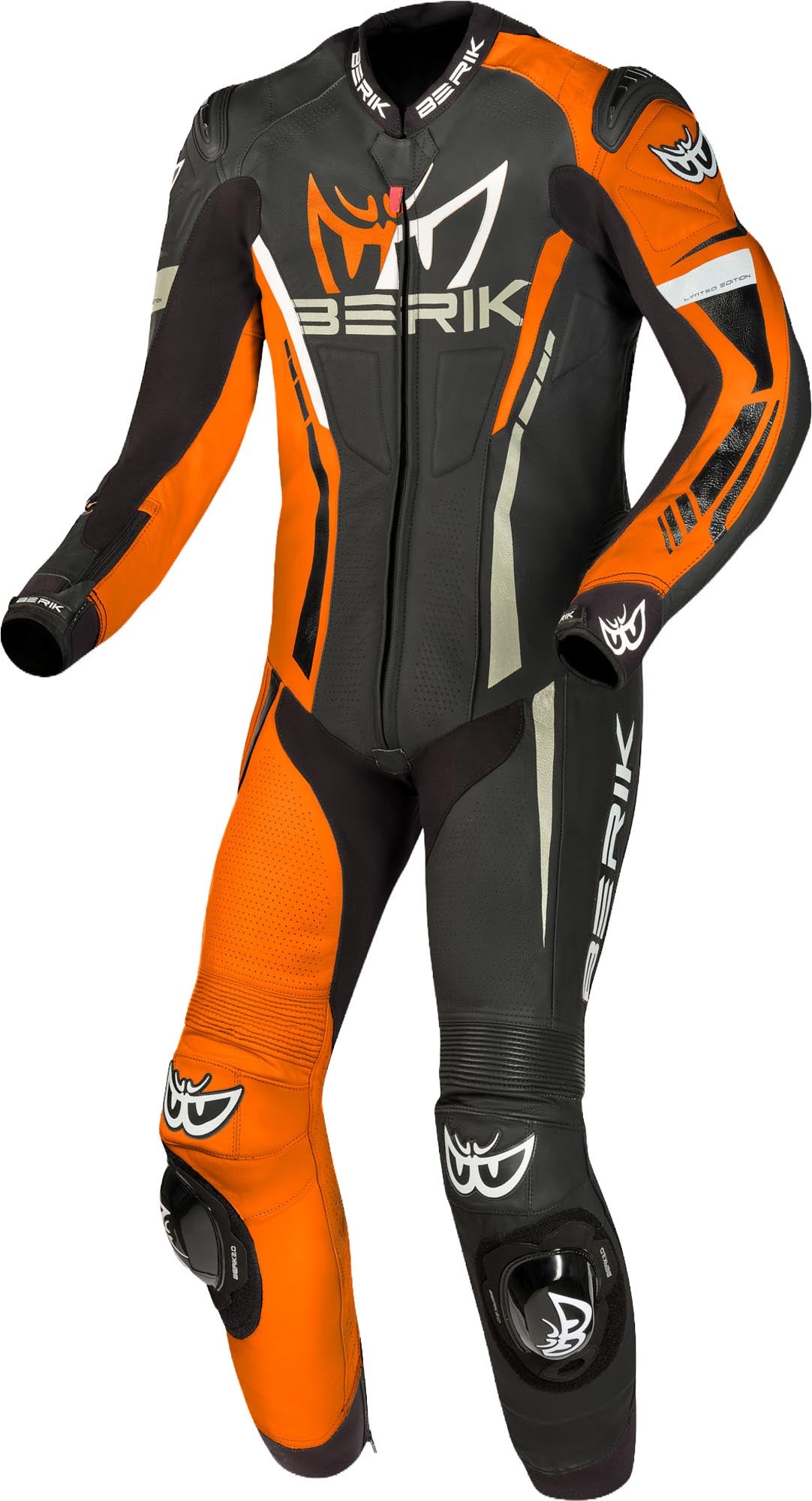 Berik Oshiqo 1-Piece Motorcycle Leather Suit black/orange 60 Figure 1