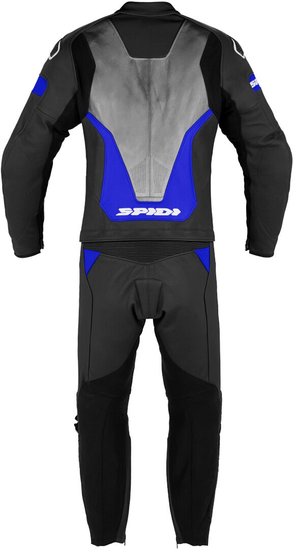 Spidi Laser Touring Two Piece Motorcycle Leather Suit black/grey/blue 50 Figure 3