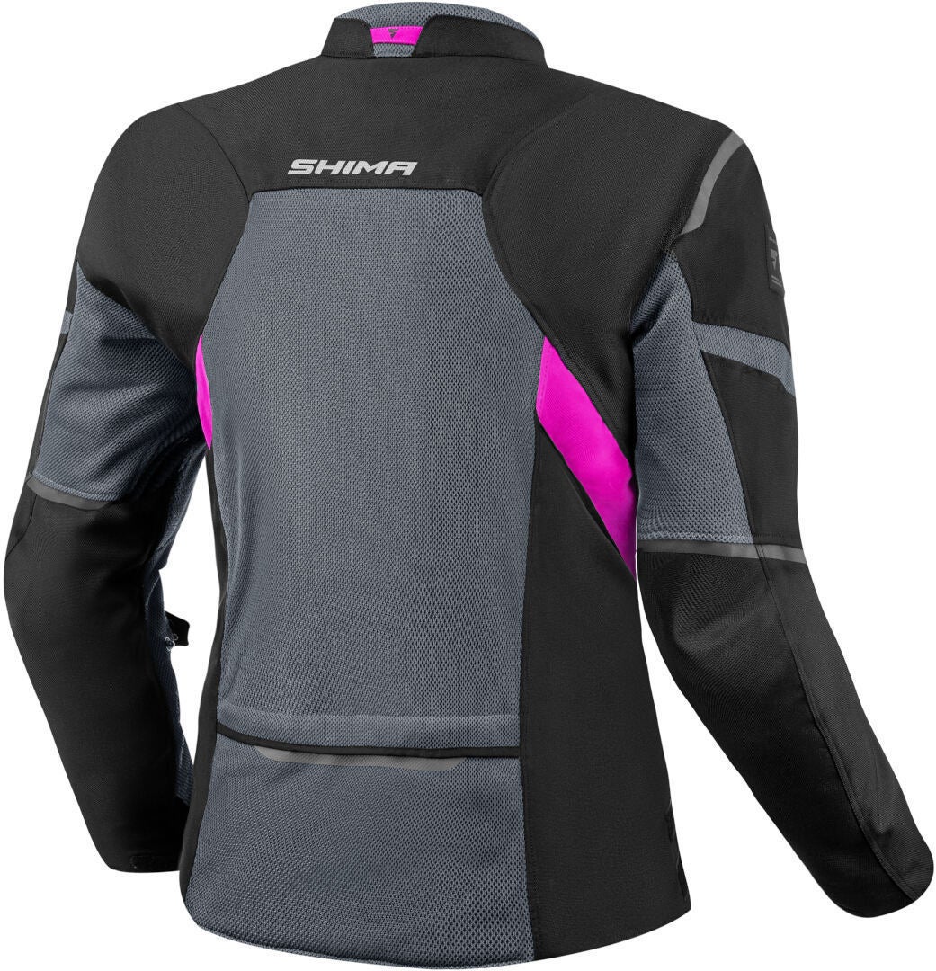 SHIMA Rush 2.0 Vented imperméable à l’eau dames moto textile veste Noir/Gris/Rose M Figure 2