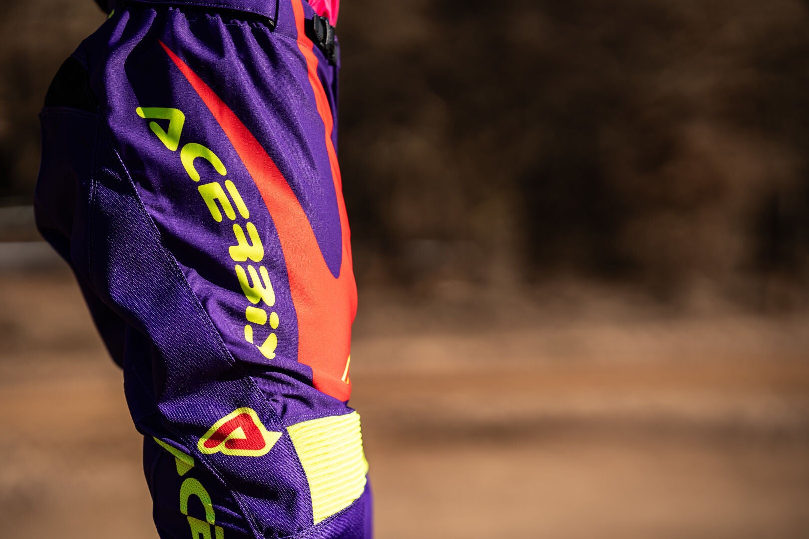 Acerbis MX-Track Askar Pantaloni da motocross viola/giallo 32 Figura 2