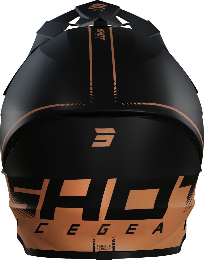 Shot Furious Draw 3.0 Motocross Hjelm Svart/bronse Tap (59/60) Figur 2