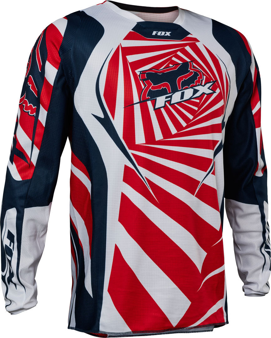 FOX 180 Goat Motorcross jersey Donkerblauw/rood M Figuur 1