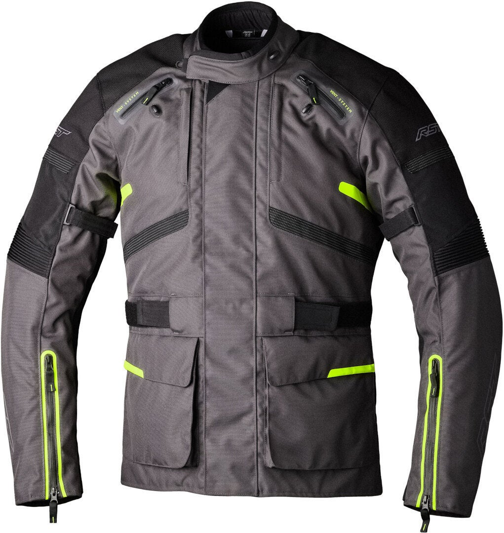 RST Endurance Motorrad Textiljacke dunkelgrau/schwarz/neon-gelb 3XL Abbildung 1