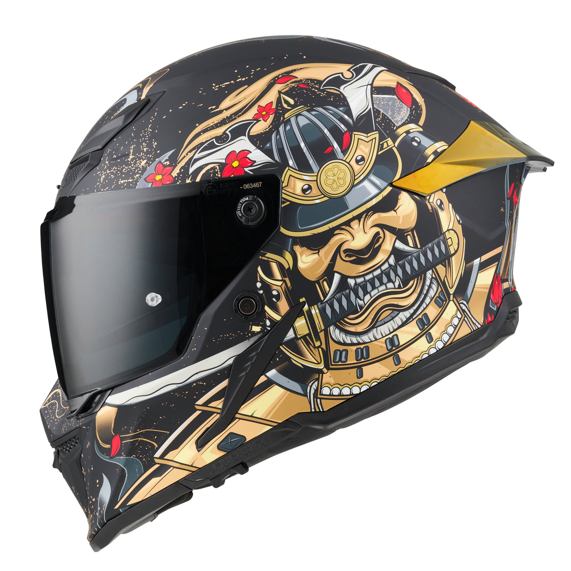Side view of Bogotto Blade Armour Helmet