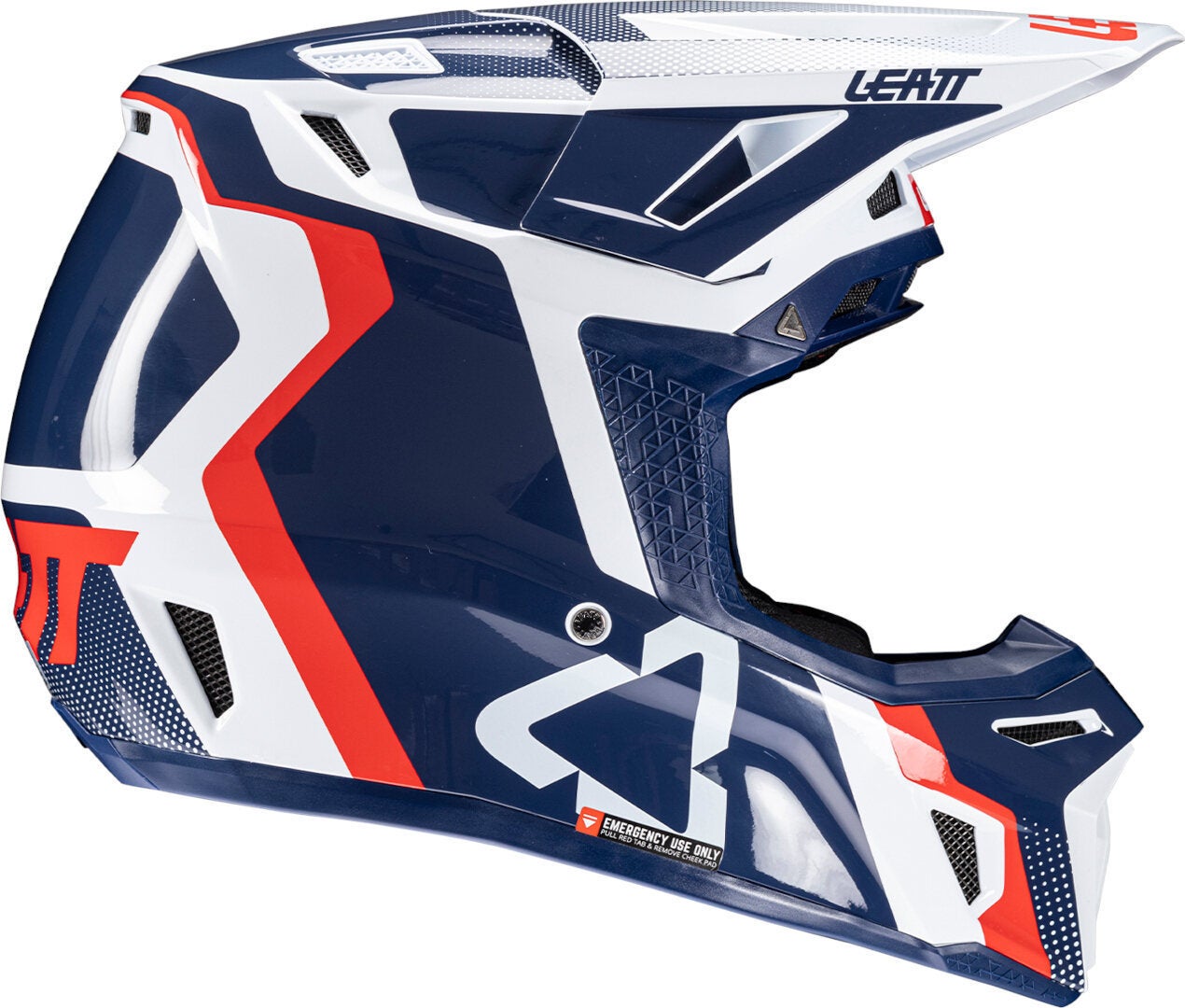 Leatt 8.5 2025 Motocross Helmet with Goggles blue/red/white XL Figure 5
