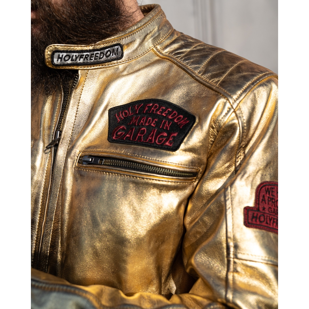 HolyFreedom Zero Lingotto Motorrad Lederjacke M Abbildung 15