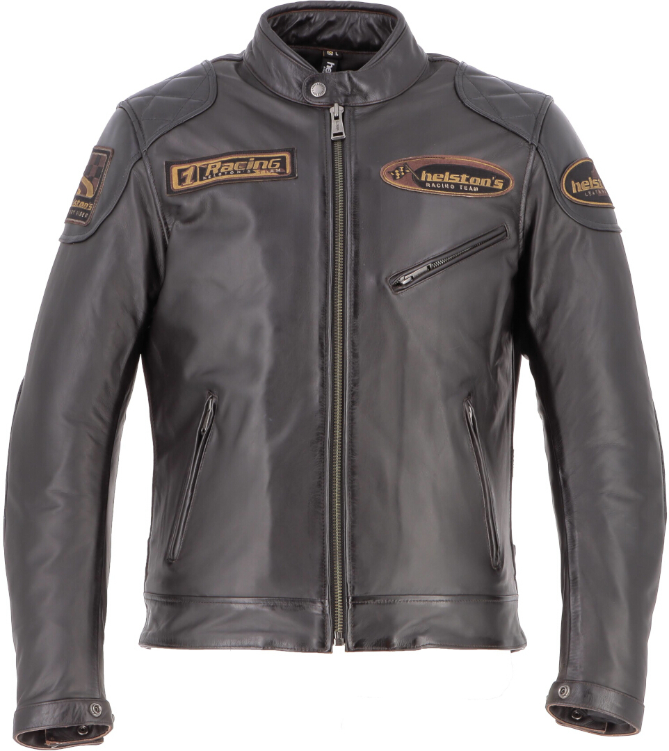 Helstons Trevor Motorcycle Leather Jacket brown/black M Figure 1