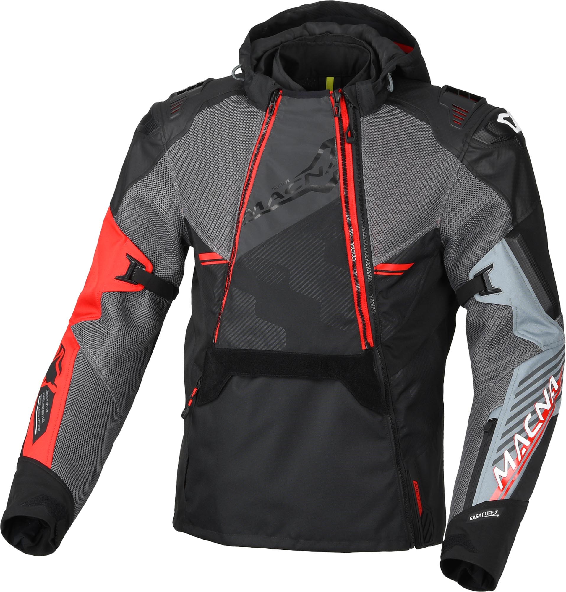 Macna Bravic wasserdichte Motorrad Textiljacke schwarz/grau XL Abbildung 1