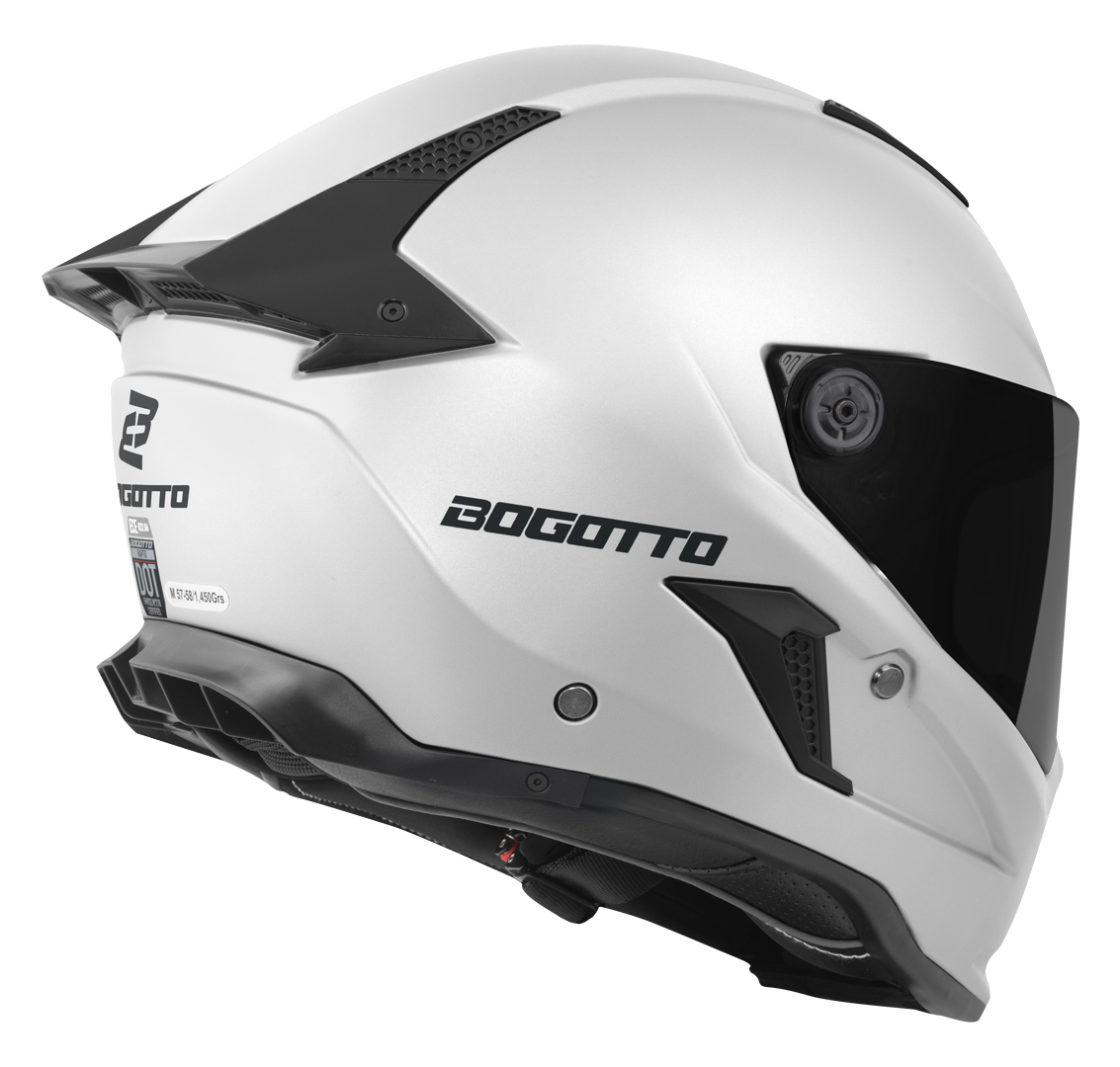 Bogotto Rapto Hjälm White Matt XS Figur 5