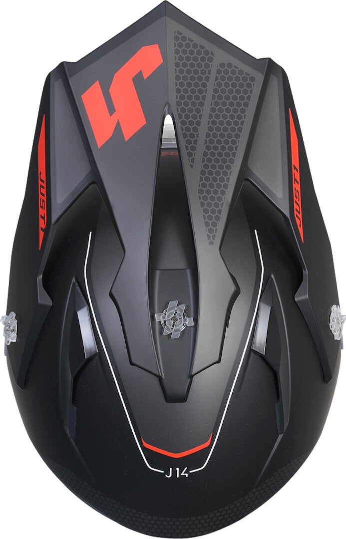 Just1 J14-F Elite Casco motocross nero opaco/rosso L (59/60) Figura 3