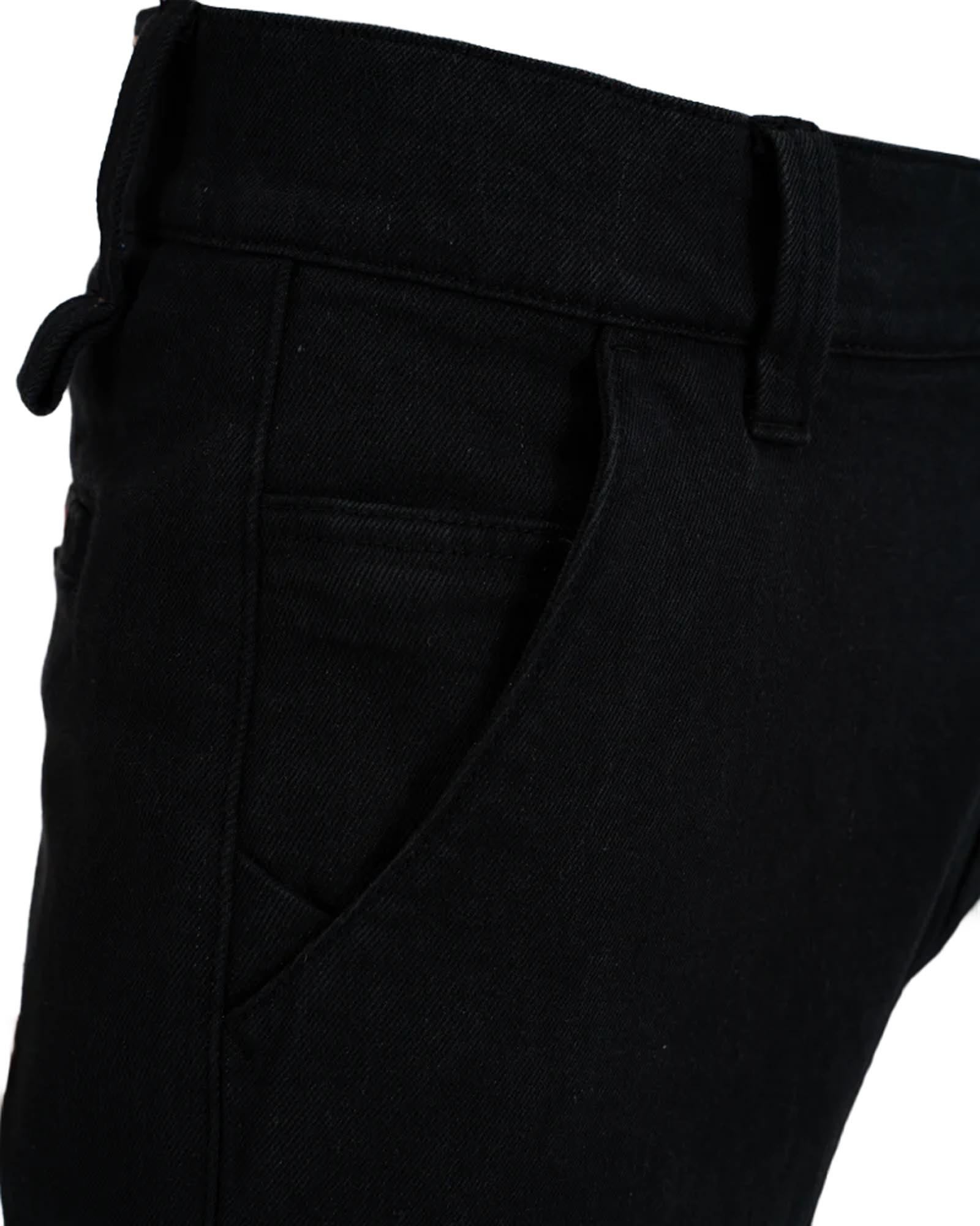 Side view of Riding Culture Chino Black LT Cycling Pants