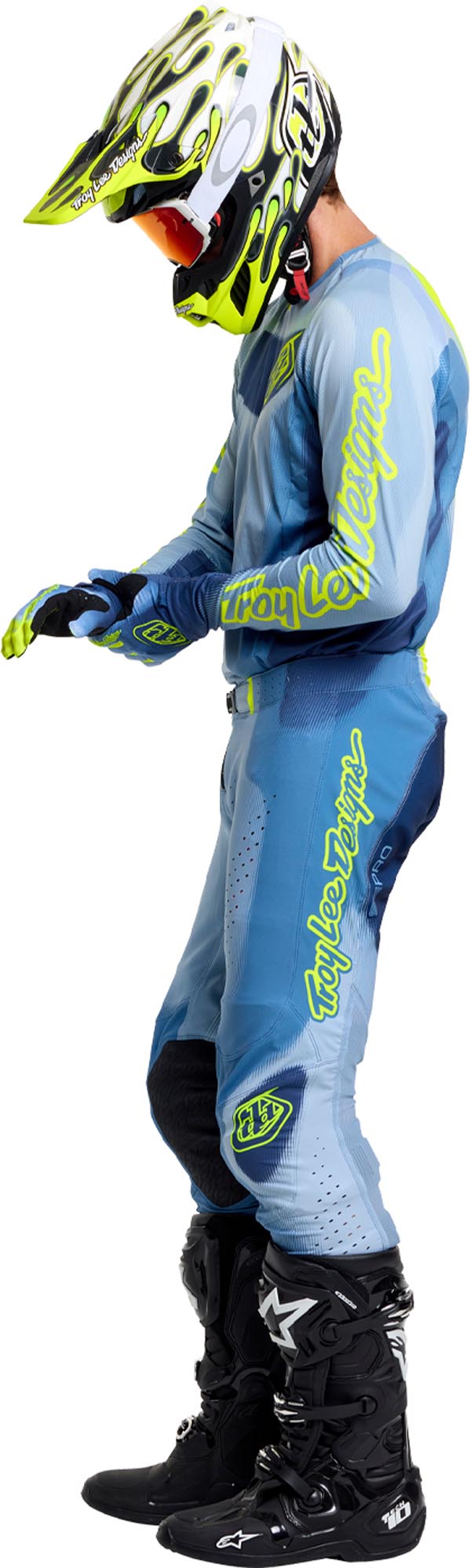 Troy Lee Designs SE Pro Illusion Motocross Hose blau/fluo-gelb 38 Abbildung 13