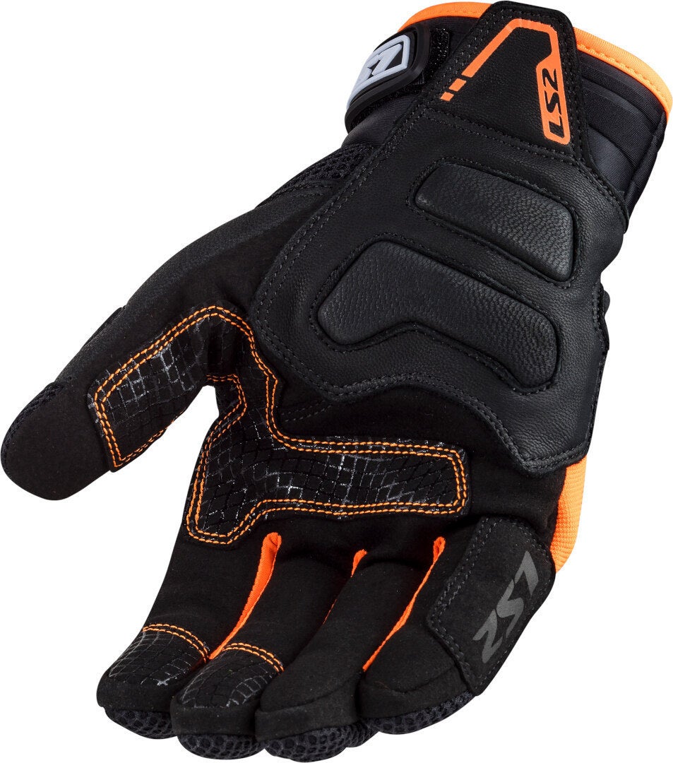LS2 Vega Mesh Motorrad Handschuhe schwarz/orange XL Abbildung 2