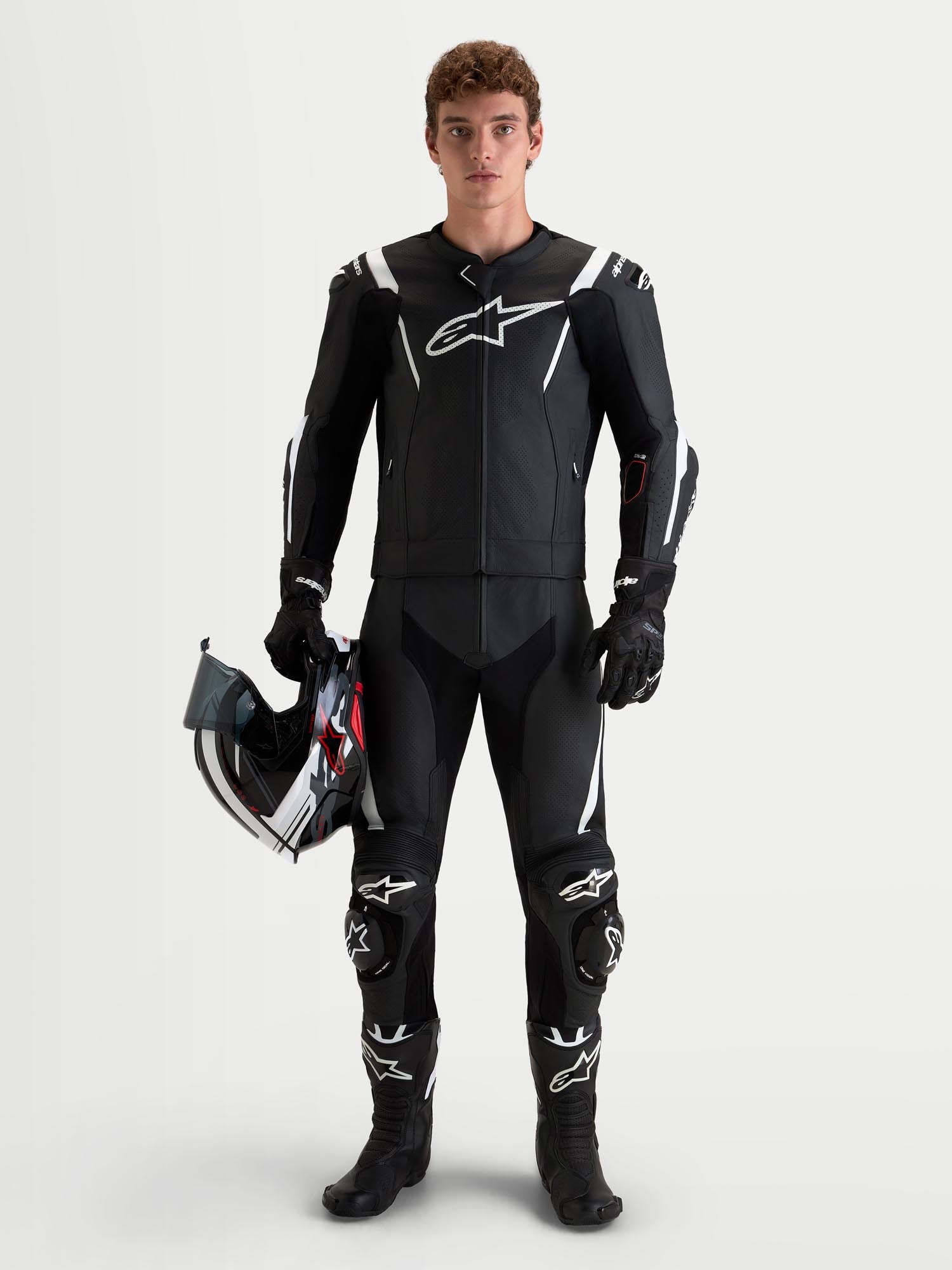 Alpinestars Missile V3 2-Teiler Motorrad Lederkombi schwarz/weiß 52 Abbildung 12