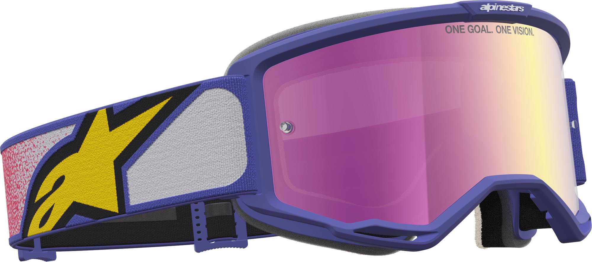 Alpinestars Vision 5 Drag Mirror Motocross Goggles purple/red Figure 3