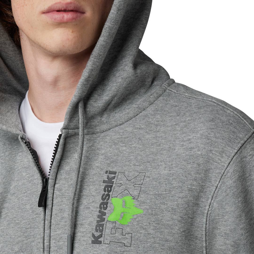 FOX X Kawi Sweat à capuche Zip Gris clair XXL Figure 4