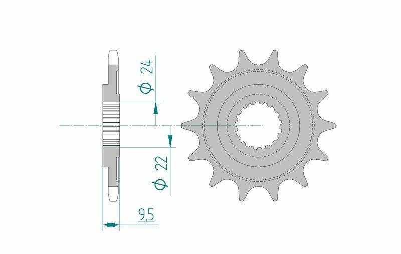 AFAM Steel Self-Cleaning Front Sprocket 20311 - 520 Figure 2