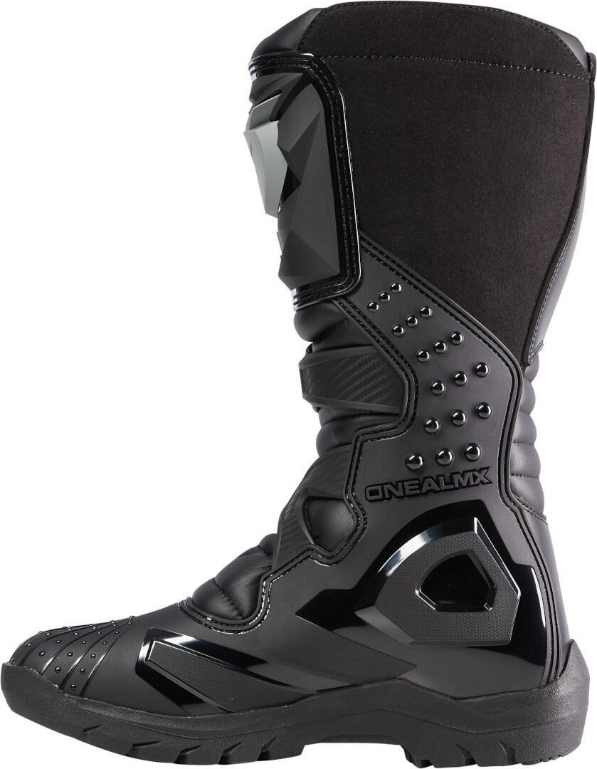 Side view of Oneal RSX Adventure Black Motocross Boots