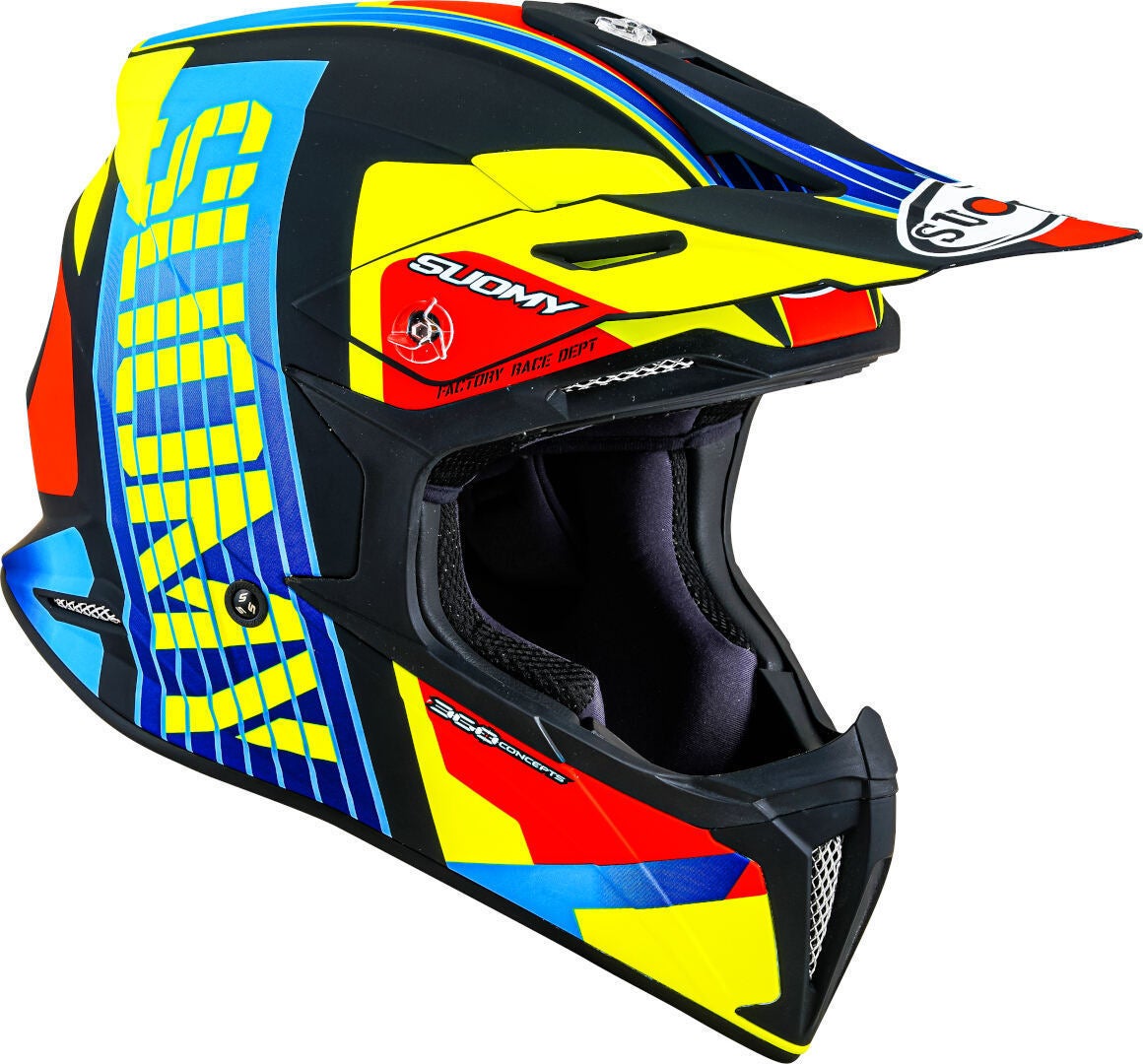 Suomy X-Wing Amped E06 Casco da motocross nero/blu/giallo XXL (63) Figura 7