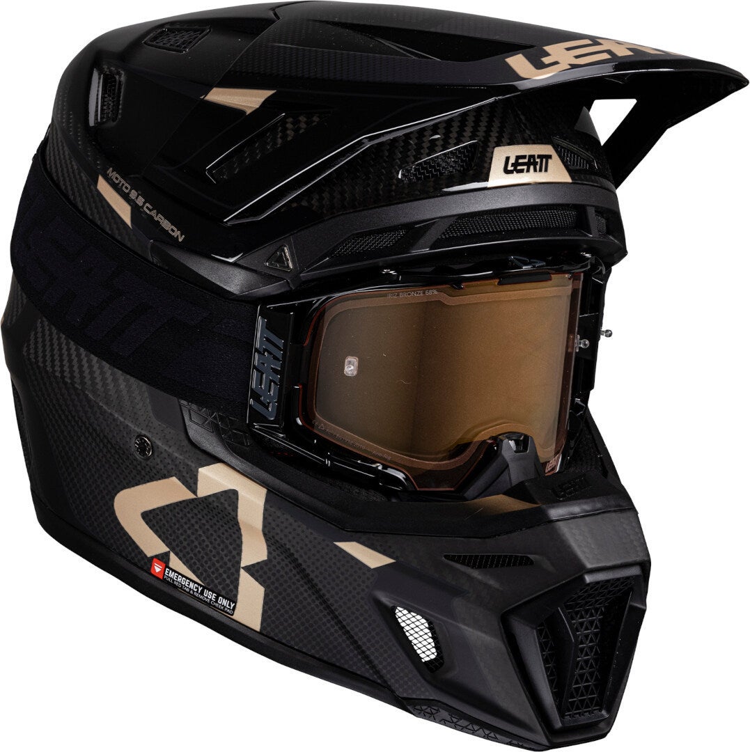 Leatt 9.5 Carbon Capacete de Motocross Bronze 2025 com Óculos de Proteção Artigo principal Figura 1