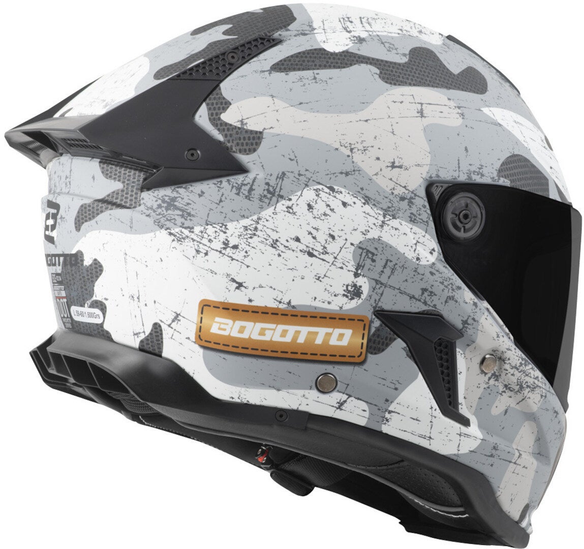 Bogotto Rapto Camo Hjelm hvid mat/grå M Figur 8