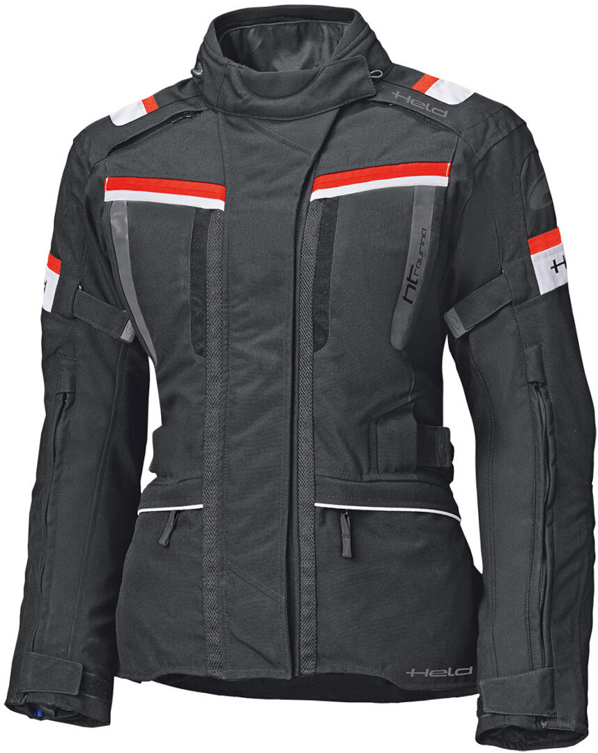 Held Tourino Top wasserdichte Damen Motorrad Textiljacke schwarz/rot S Abbildung 1
