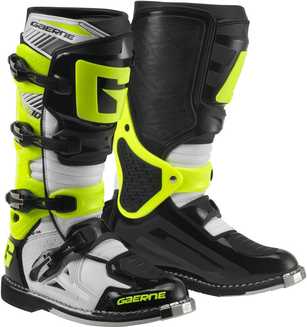 Gaerne SG-10 Goodyear Bottes de motocross Noir/Blanc/Vert 42 Figure 1