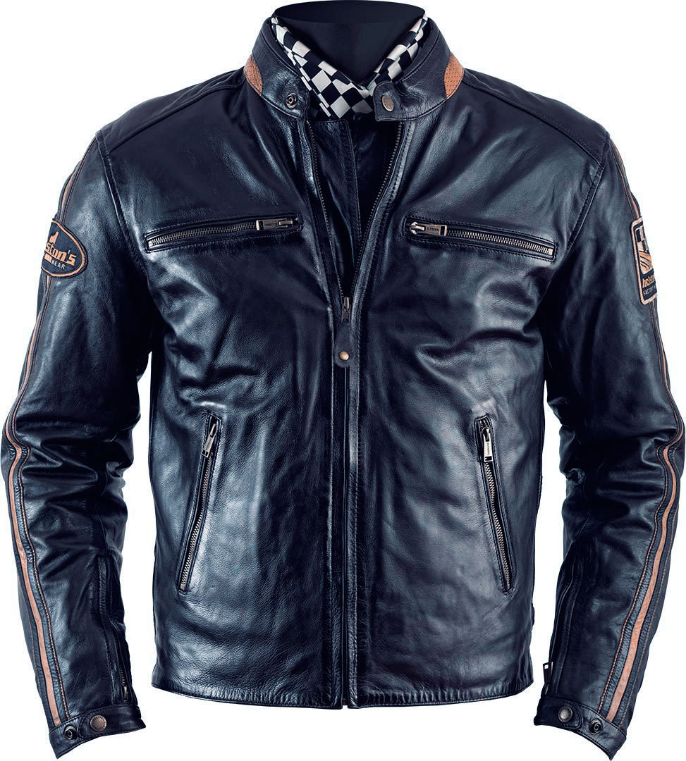 Helstons ACE Rag Motorrad Lederjacke blau 4XL Abbildung 1