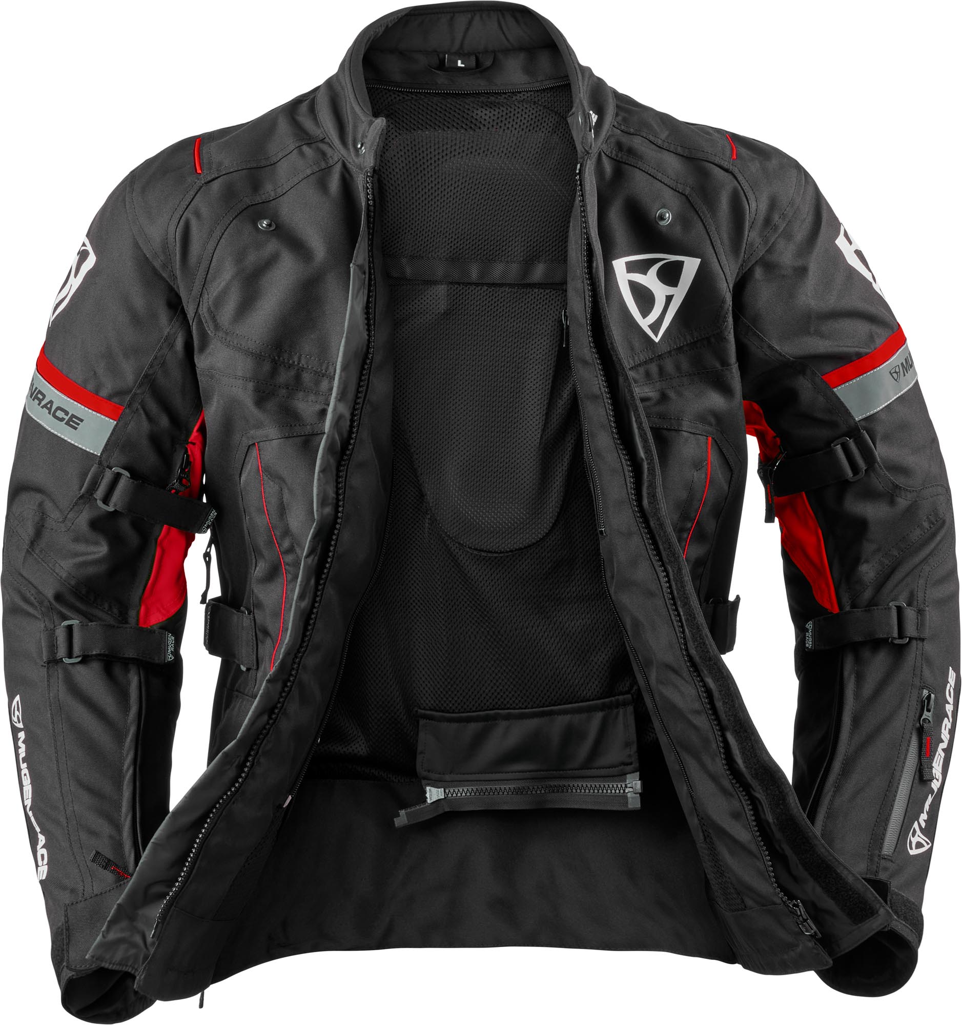 MUGENRACE T-Uno waterproof Motorcycle Textile Jacket black/red XL Figure 5