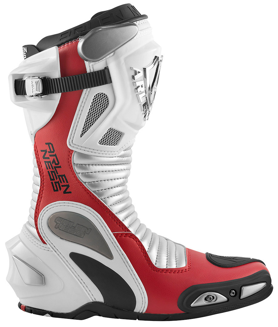 Arlen Ness Xaus Replica Motorcycle Boots white/black/red 45 Figure 2