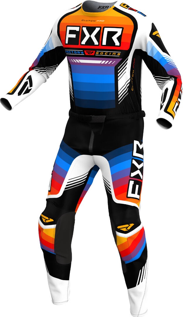 FXR Clutch Pro 2024 Motocross Pants black/white/red/blue 36 Figure 3