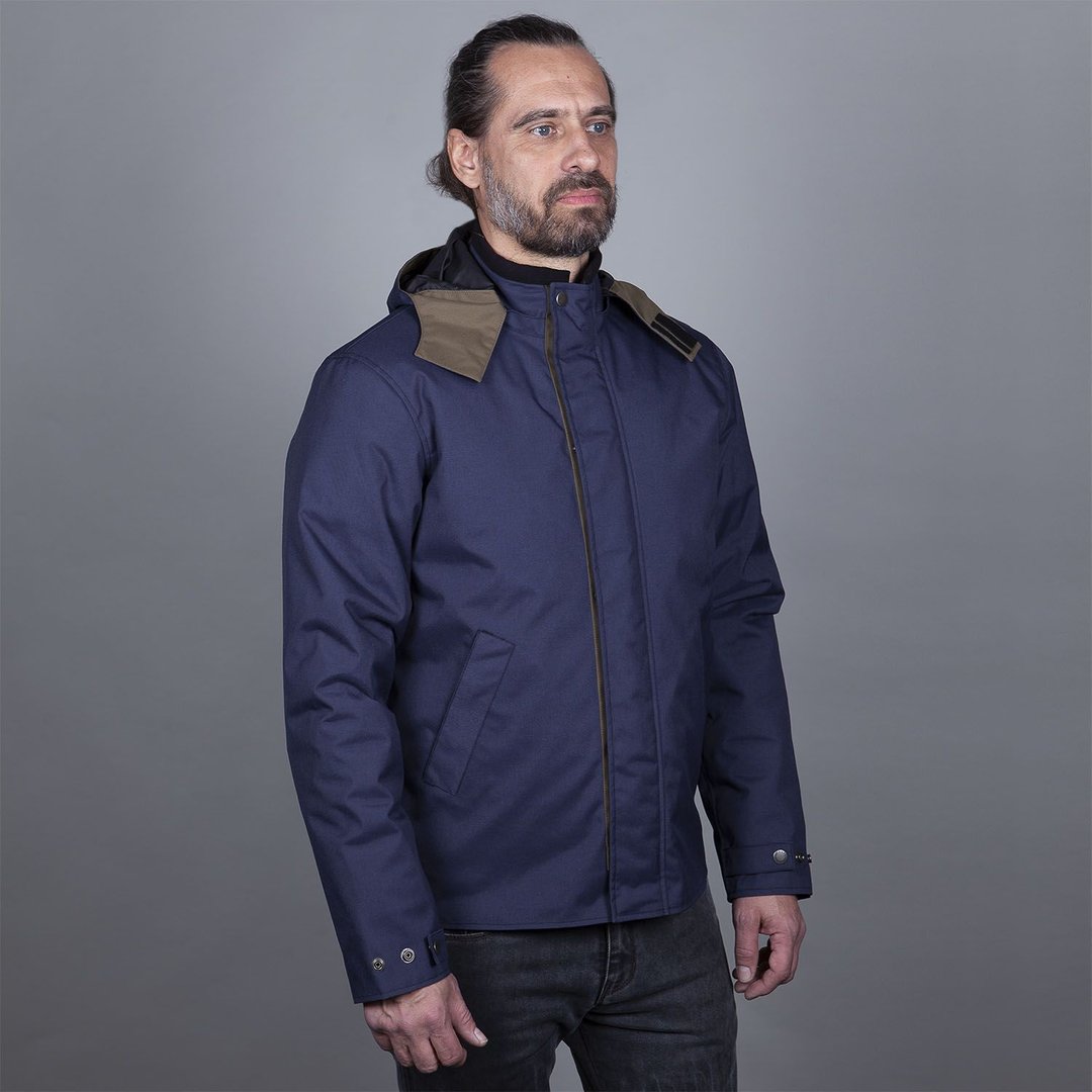 Helstons Flame wasserdichte Motorrad Textiljacke blau M Abbildung 1
