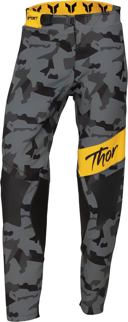 Thor Sportmode Shadow Dame Motocross bukser grå/sort/gul 3/4 Figur 1