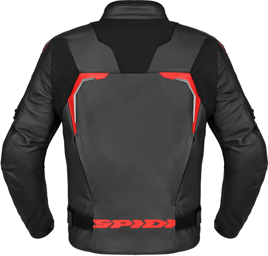 Spidi Evorider 3 Jaqueta de couro da motocicleta vermelho 48 Figura 2