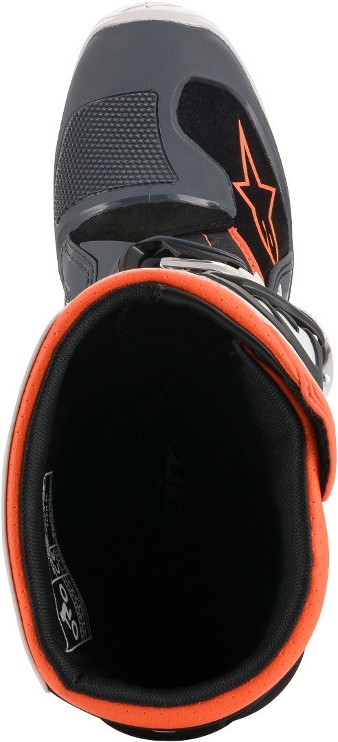 Alpinestars Tech 7S Botas de Motocross Juvenil Cinza/Branco/Laranja 34 Figura 3