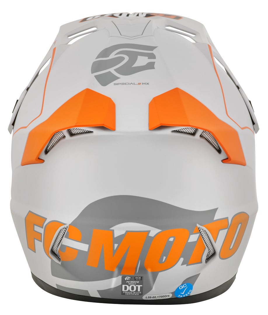 FC-Moto Merkur Straight Motocross Helm grau/orange S Abbildung 7