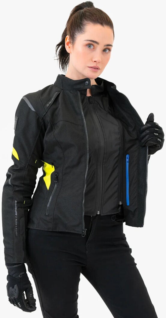 SHIMA Rush 2.0 imperméable à l’eau dames moto textile veste noir/jaune L Figure 4