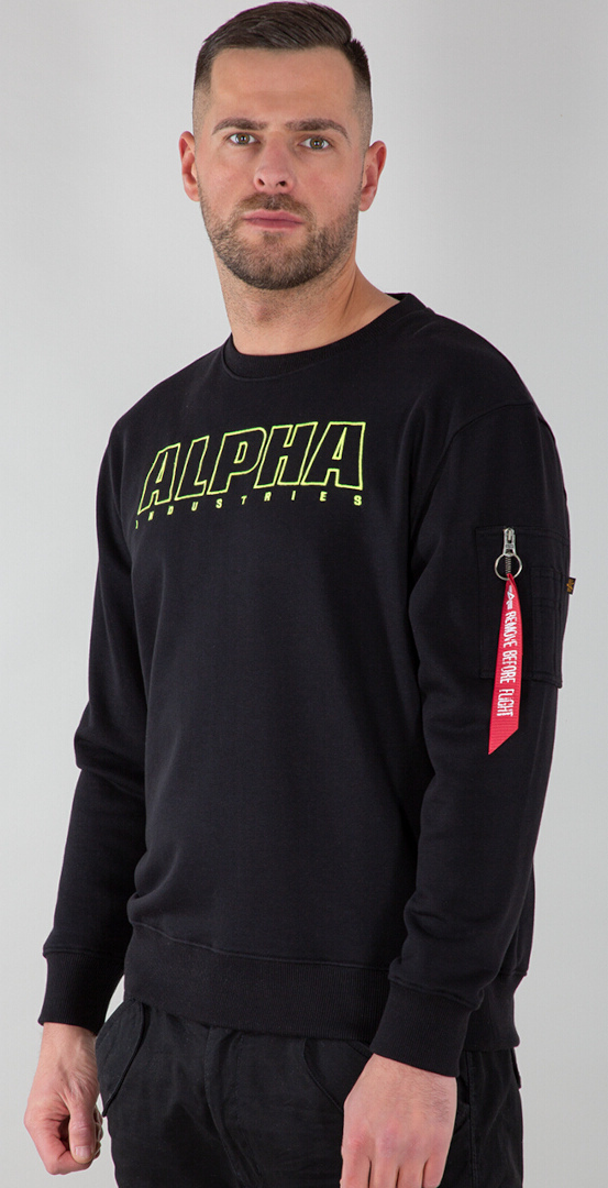 Alpha Industries Alpha Embroidery Pullover black 3XL Figure 1