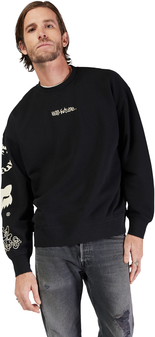 FOX Hello Future Oversized Crew Pullover negru L Figura 7