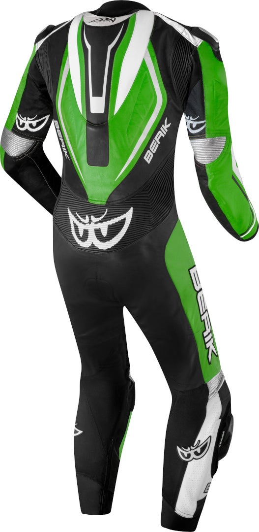Berik Losail-R perforated One Piece Kangaroo Motorcycle Leather Suit black/white/green 54 Figure 2