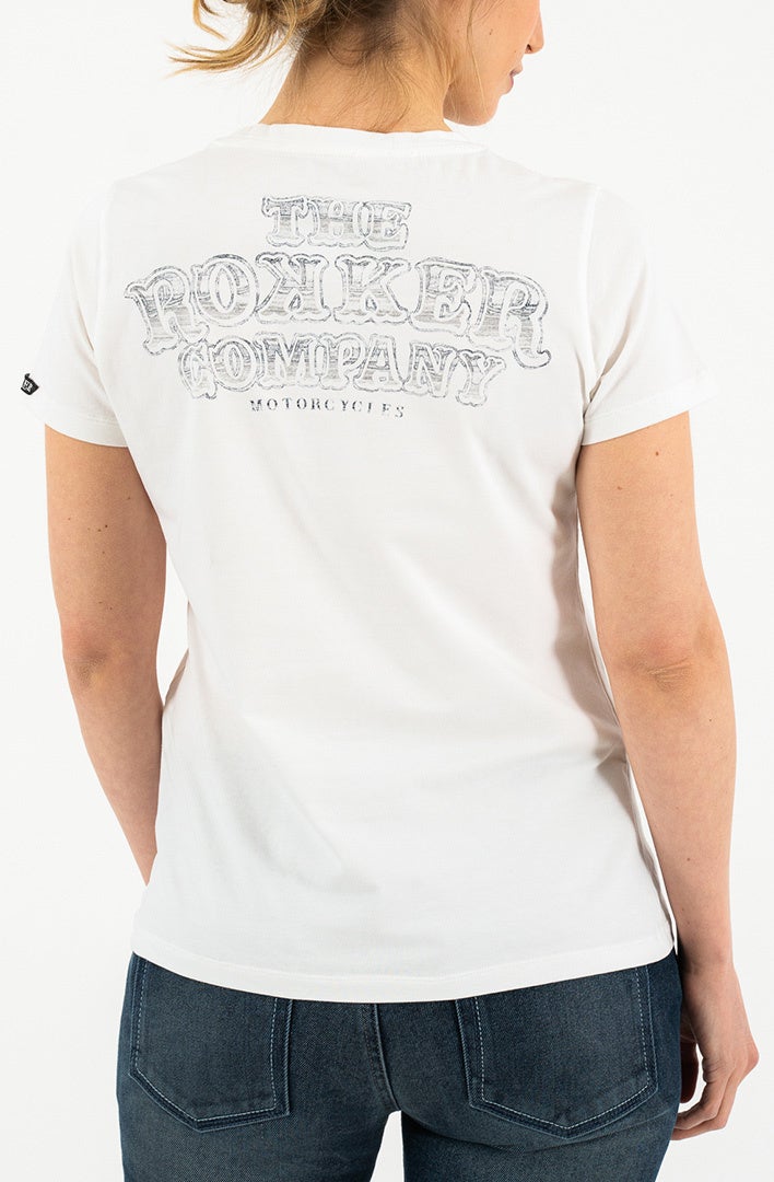 Rokker Wings Classic レディースTシャツ 白い L 図2