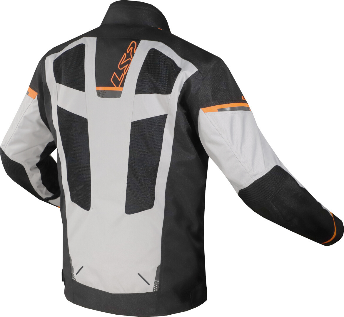 LS2 Scout impermeabile Giacca tessile moto nero/grigio/arancione XL Figura 2