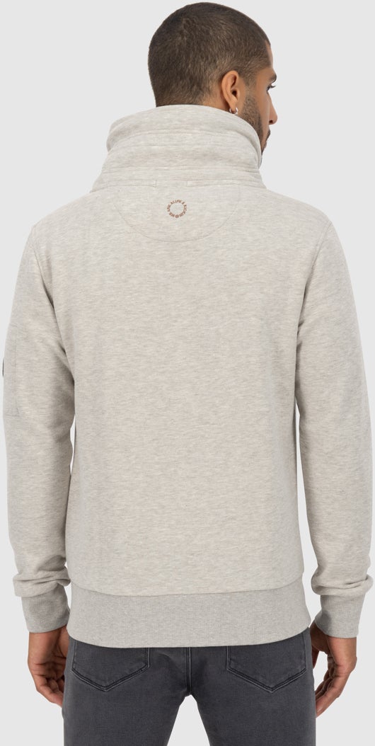 Alife And Kickin EliasAK A Zip Sweatshirt Moletom com zíper bege M Figura 4