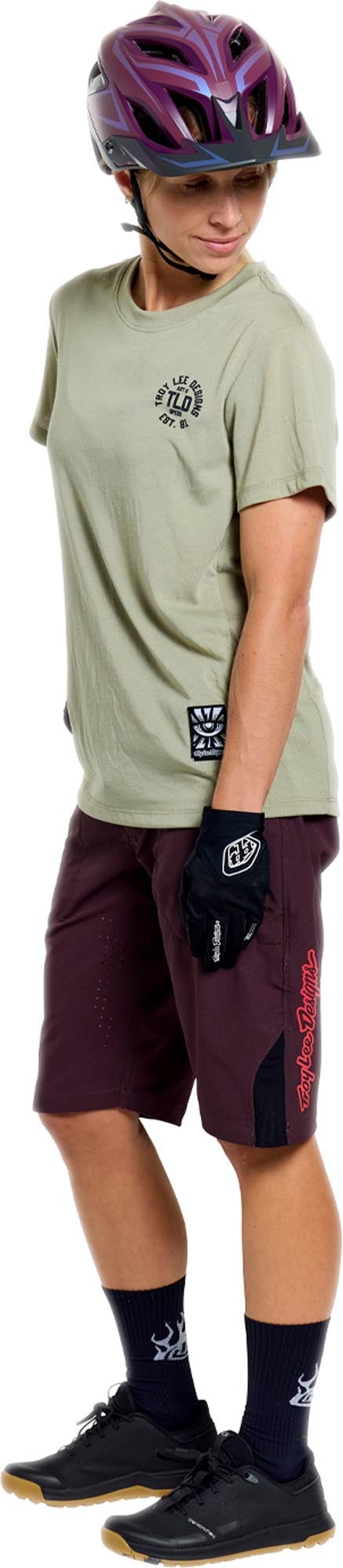 Side view of Troy Lee Designs Lilium Ride Stamps Ladies Short Sleeve Bicycle Jersey