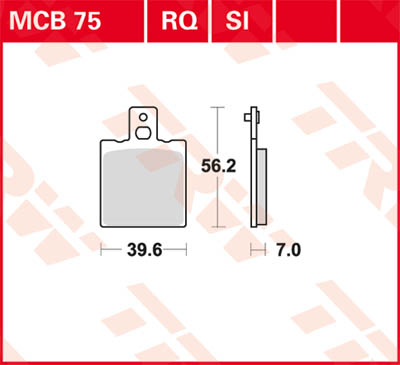 TRW Lucas Bremsbelag MCB75 Figur 1