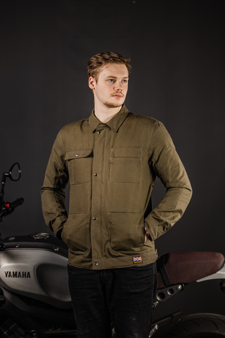 Merlin Victory Motorcycle Motorcykel skjorte brun M Figur 2