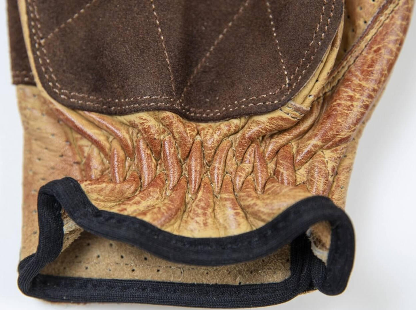 Fuel Rodeo Perforierte Motorcycle Gloves beige XL Figure 4