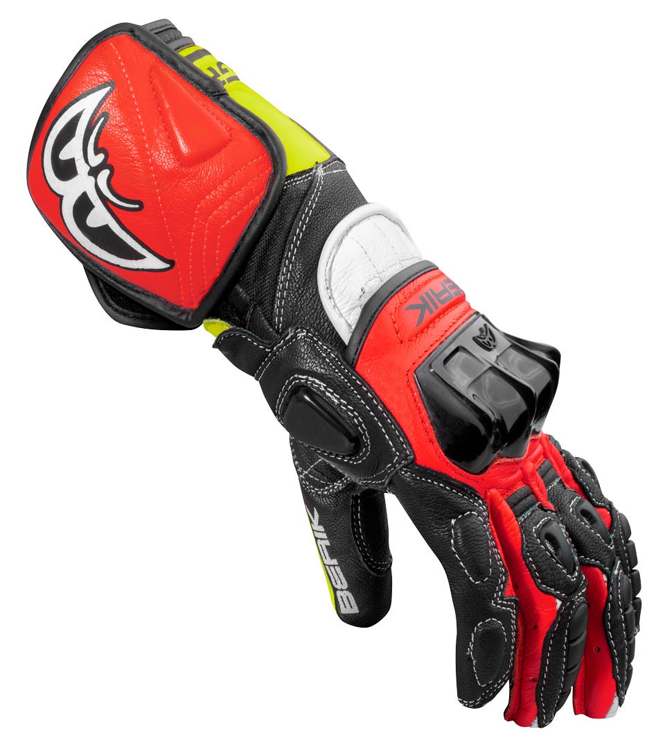 Berik Track Pro Motorcykelhandsker sort/rød/gul S Figur 3